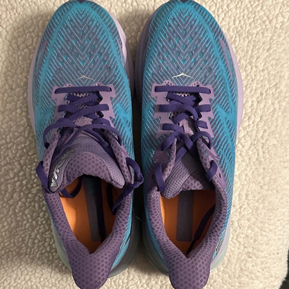 Hoka Women's Athletic Shoes in Teal and Lavender